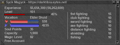 Signature for player Syck Magyck